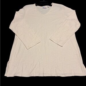 Women's Cream V-Neck Tunic Top